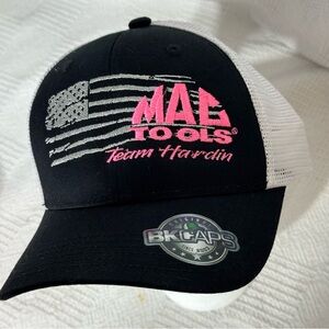 New Mac Tools Team‎ Hardin BK Caps Trucker Hat Black White Pink SnapBack OSFA